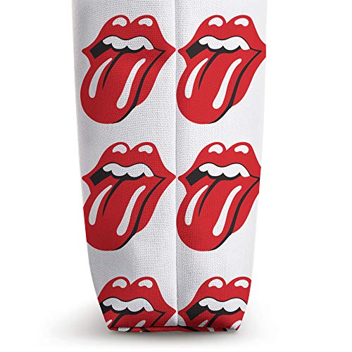 Official Rolling Stones Classic Repeat Tongue White Tote Bag