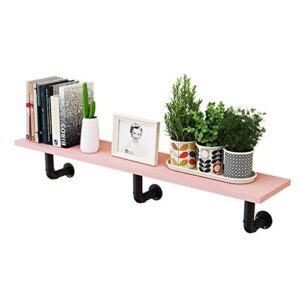 tyoo pipe shelf wall hanging 31.5″ metal floating shelf wall shelf unit bookshelf wall shelf for bedroom study living room