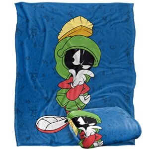 looney tunes blanket, 50″x60″, marvin character silky touch super soft throw