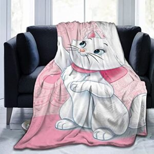 black sp marie from the aristocats ultra-soft fleece blanket throw super soft fuzzy cozy warm lightweight hypoallergenic plush bed couch living room decor 50inchx40inch