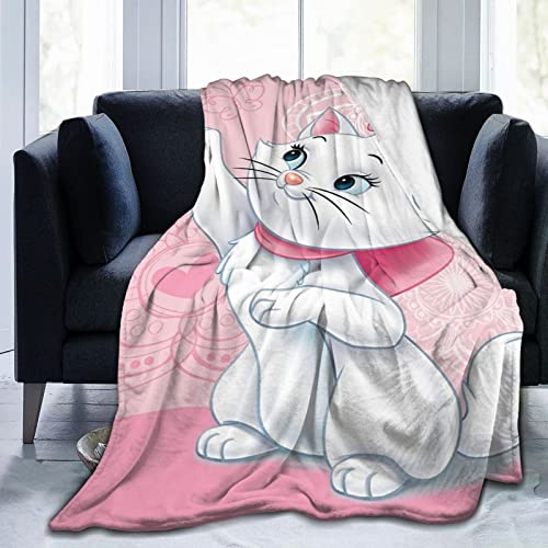 BLACK SP Marie from The Aristocats Ultra-Soft Fleece Blanket Throw Super Soft Fuzzy Cozy Warm Lightweight Hypoallergenic Plush Bed Couch Living Room Decor 50inchX40inch