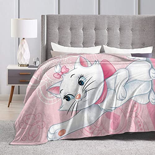 BLACK SP Marie from The Aristocats Ultra-Soft Fleece Blanket Throw Super Soft Fuzzy Cozy Warm Lightweight Hypoallergenic Plush Bed Couch Living Room Decor 50inchX40inch