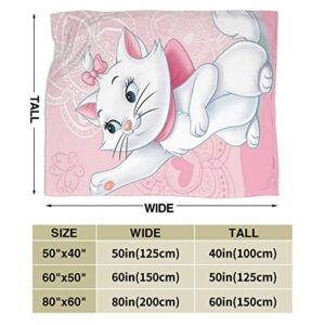 BLACK SP Marie from The Aristocats Ultra-Soft Fleece Blanket Throw Super Soft Fuzzy Cozy Warm Lightweight Hypoallergenic Plush Bed Couch Living Room Decor 50inchX40inch