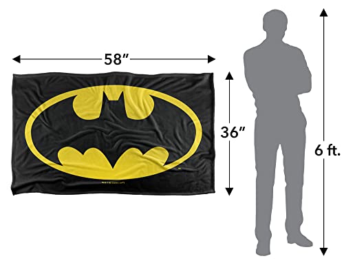 Batman Classic Logo Silky Touch Super Soft Throw Blanket 36" x 58",Classic Logo