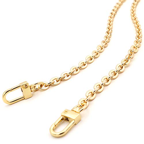 Oval Purse Chain Flat Gold Light Weight Crossbody Shoulder Strap Polished - (48" / 120cm)