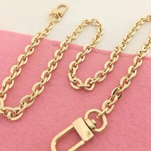 Oval Purse Chain Flat Gold Light Weight Crossbody Shoulder Strap Polished - (48" / 120cm)