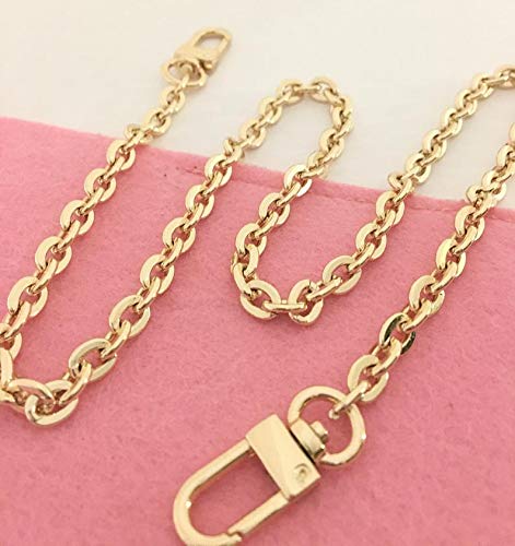 Oval Purse Chain Flat Gold Light Weight Crossbody Shoulder Strap Polished - (48" / 120cm)