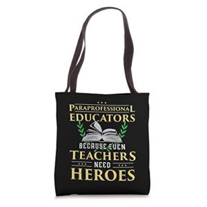 Paraprofessional Educators Teaching Assistant Paraeducator Tote Bag