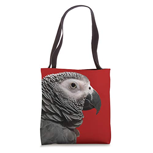 African Grey Parrot, Close up Face, Eye, Beak Tote Bag