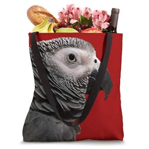 African Grey Parrot, Close up Face, Eye, Beak Tote Bag