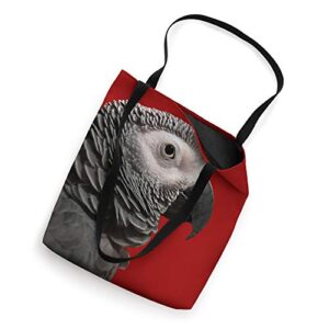 African Grey Parrot, Close up Face, Eye, Beak Tote Bag