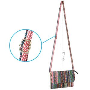 MINICAT INICAT Small Crossbody Purse Built in Wallet Crossbody Bags Pocketbooks for Women(Ethnic Style,Small)