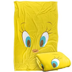 Looney Tunes Blanket, 36"x58", Tweety Head Silky Touch Super Soft Throw