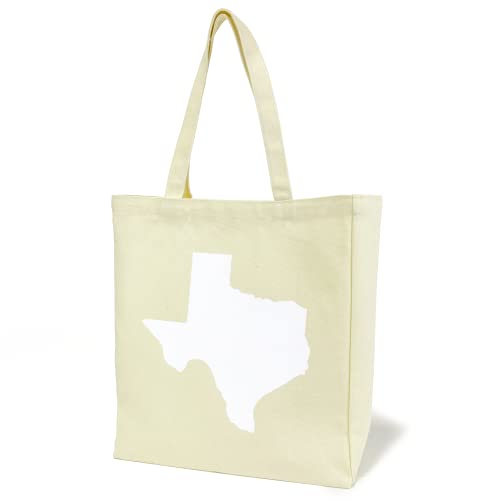 Texas Tote Bag in Cotton Canvas with Texas Design Texas Gift