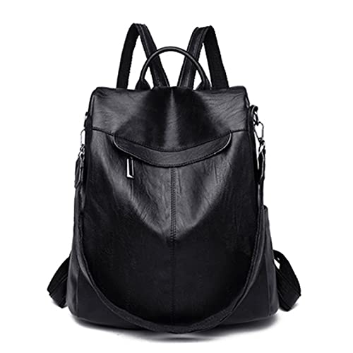 MUMUJJ Backpack Purse for Women, Anti-Theft Genuine Leather Fashion Shoulder Bag, Large Capacity Casual Backpack for Travel and Work ( Color : D )