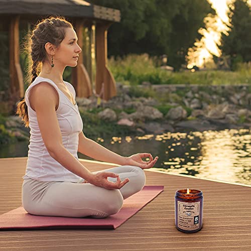 Citronella Candles Outdoor in Glass Jar 8.0oz Soy Wax Scented Candles for Home Patio Balcony, Set of 2