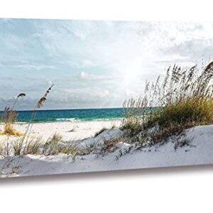 Beach Decor Ocean Decor Beach Wall Art Pictures for Bedroom Living Room Office Beach Wall Decor Ocean Decorations Framed Wall Art Bathroom Paintings Canvas Wall Art Sunshine Sea Waves Artwork 20"X40"