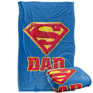 Superman Super Dad Silky Touch Super Soft Throw Blanket 36" x 58",Super Dad