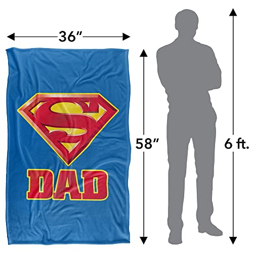 Superman Super Dad Silky Touch Super Soft Throw Blanket 36" x 58",Super Dad