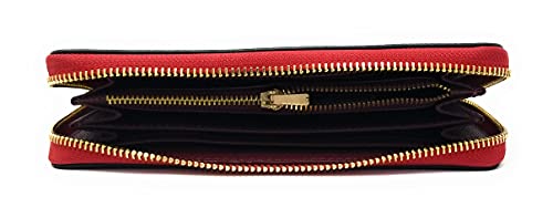 Coach Women's Long Zip Around Wallet (Crossgrain Leather, Gold - 1941 Red)