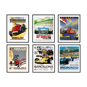 zensh formula racing poster vintage f1 car racing pictures prints on canvas 8×10 inches unframed wall decoration