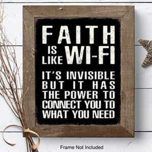 Inspirational Spiritual Religious Wall Decor - Christian Wall Art - Catholic Gifts for Men, Man Cave - God Wall Decor - Faith Wall Decor - Motivational Poster Sign Picture Print - Positive Quotes