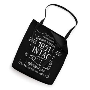 1951 Vintage Wine Label Birth Year Birthday Tote Bag