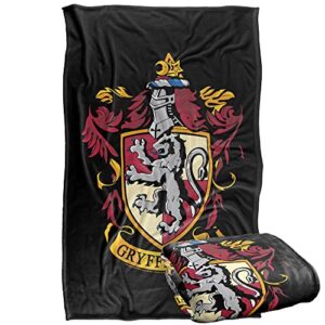 harry potter gryffindor crest black silky touch super soft throw blanket 36″ x 58″,gryffindor crest