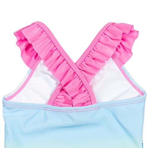 Bluey & Bingo Toddler Girls One-Piece Bathing Suit Pink/Blue 4T