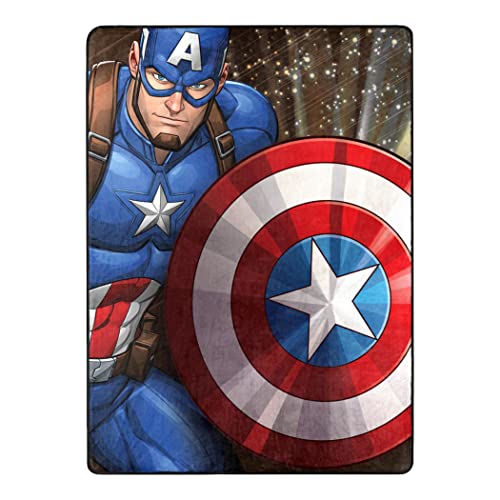 Northwest Captain America Our Captain Silk Touch Throw Blanket, 46" x, 60"