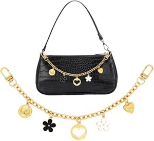 hosby bag charm handbag chains decoration for women, sparkling pendant accessories for purse designer shoulder bag (b)