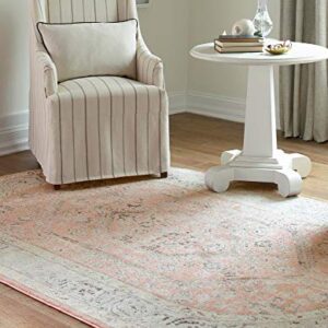 Rugs.com Aurelia Collection Rug – 4' x 6' Oval Rose Medium-Pile Rug Perfect for Living Rooms, Large Dining Rooms, Open Floorplans