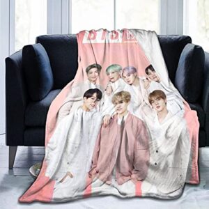 kpop blanket ultra soft throw blanket warm plush cozy bedding for couch sofa gifts for kids adult 50″x40″