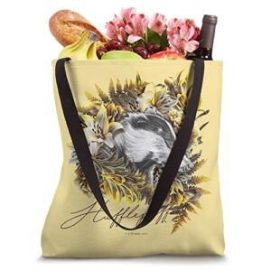 Harry Potter Hufflepuff Floral Badger Mascot Tote Bag