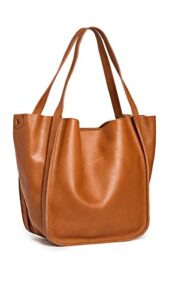 madewell women’s sydney tote, burnished caramel, brown, tan, one size