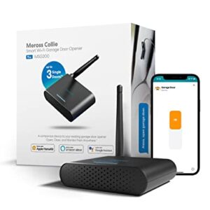 Smart Garage Door Opener Remote with External Antenna, Up to 3 Single Doors, Compatible with Apple HomeKit, Amazon Alexa, Google Assistant, SmartThings, App Control, No Hub Needed