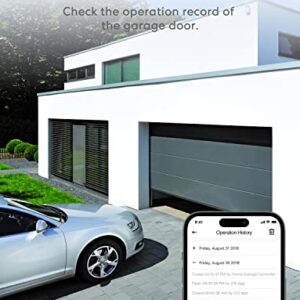 Smart Garage Door Opener Remote with External Antenna, Up to 3 Single Doors, Compatible with Apple HomeKit, Amazon Alexa, Google Assistant, SmartThings, App Control, No Hub Needed