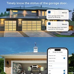 Smart Garage Door Opener Remote with External Antenna, Up to 3 Single Doors, Compatible with Apple HomeKit, Amazon Alexa, Google Assistant, SmartThings, App Control, No Hub Needed