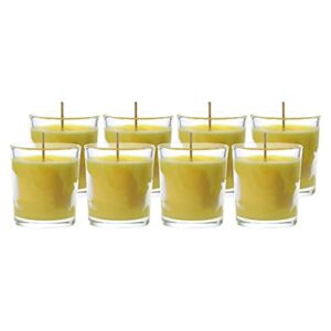 candlenscent citronella scented votive candles in glass | up to 20 hour burn time (pack of 8)