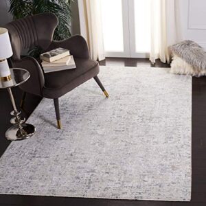 safavieh webster collection 4′ x 6′ grey/beige wbs310g distressed premium viscose area rug