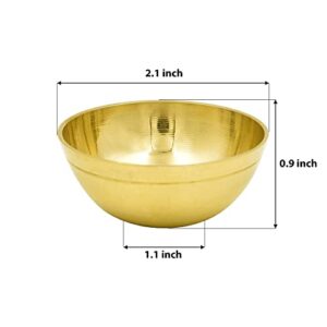 Shubhkart Brass Offering Bowl, Pack of 7 Brass Mini Water Bowl Tibet Tibetan Buddhist Supplies, for Buddhist Ceremonies, Burning incense cones, Dhoop,Meditation