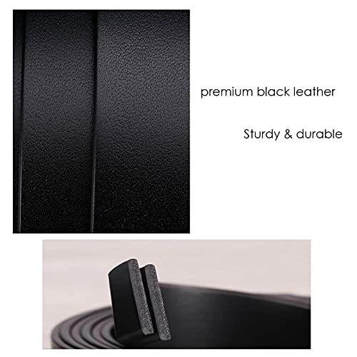 Genuine Leather Braided Handle compatible with Neonoe Strap for Noe BB NM Beaubourg Hobo (Black) Medium