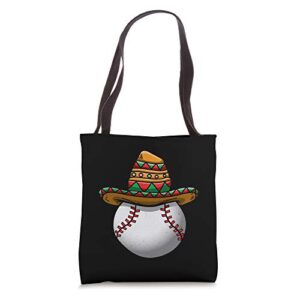 funny baseball mexican sports cinco de mayo men women tote bag
