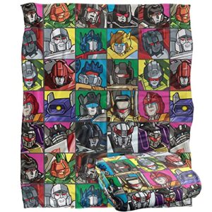 transformers transformers squares silky touch super soft throw blanket 50″ x 60″