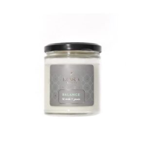 green tea aromatic candle – ixara wellness balance – perfect for decorating and aromatizing, ideal for a relaxing environment – perfect candle for home office