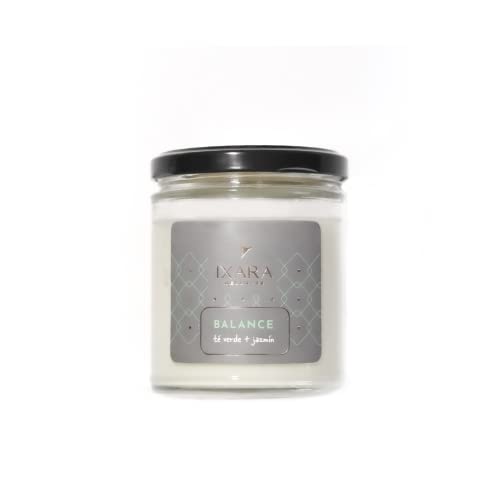 Green Tea Aromatic Candle - Ixara Wellness Balance - Perfect for Decorating and Aromatizing, Ideal for a Relaxing Environment - Perfect Candle for Home Office