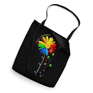 Choose Kind Autism Awareness Sunflower Mom Women Cute Tote Bag