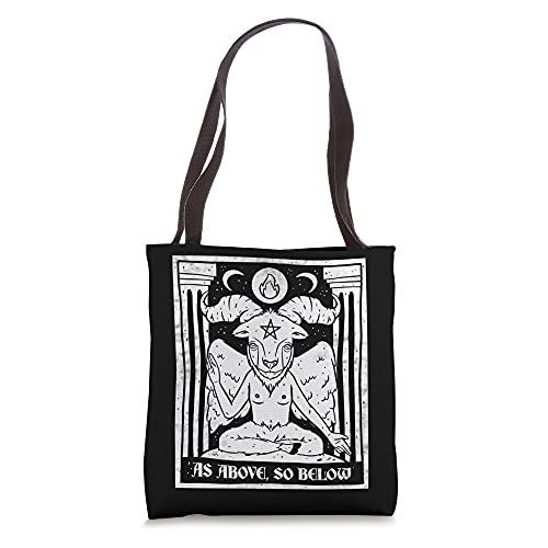 Baphomet Occult As Above So Below Satan Devil Satanist Tote Bag