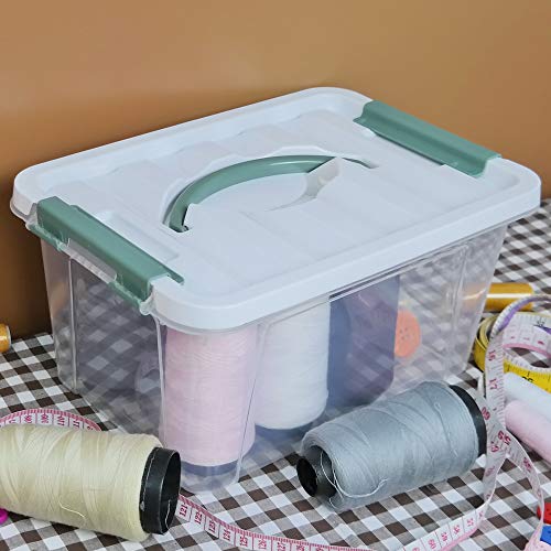 Kiddream 6-pack Clear Plastic Bins, Latch Storage Box with Lids