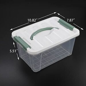 Kiddream 6-pack Clear Plastic Bins, Latch Storage Box with Lids